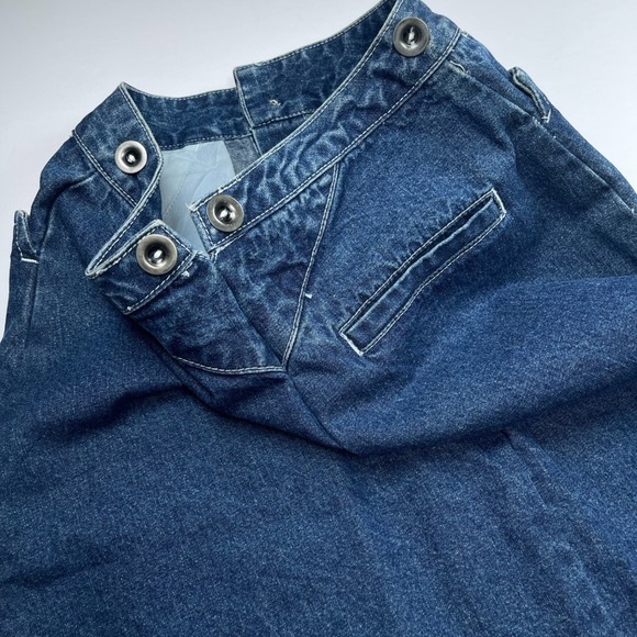 Vintage S.C. Surplus Midi Denim Jean Skirt Womens 7/8 A-Line Retro Teacher Skirt - Picture 5 of 8